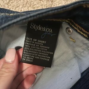 Dark blue jeans. Size 4 Petite